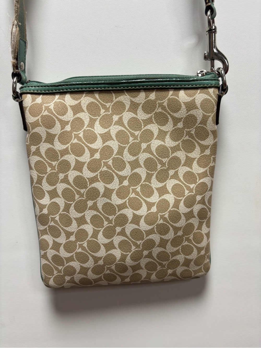 Coach project bag Beige Crossbody with Teal Stripe - Picture 6 of 7